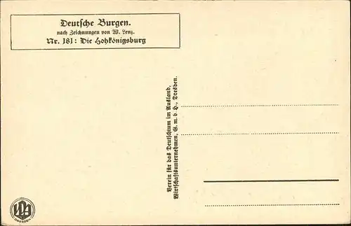 Hohkoenigsburg Zeichnung Kat. Orschwiller