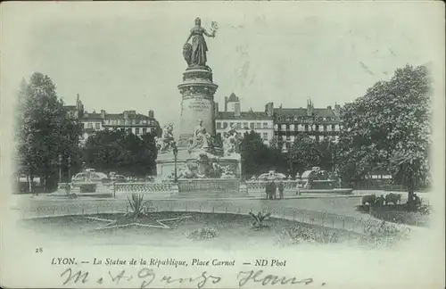 Lyon France La Statue de la Republique Place Carnot / Lyon /Arrond. de Lyon