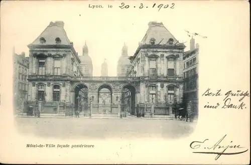Lyon France Hotel-de-Ville facade posterieure / Lyon /Arrond. de Lyon
