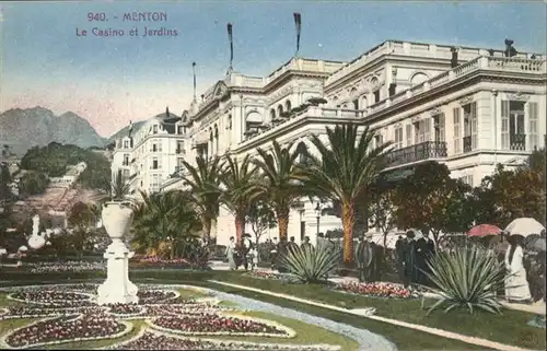 Menton Alpes Maritimes Le Casino et Jardins / Menton /Arrond. de Nice