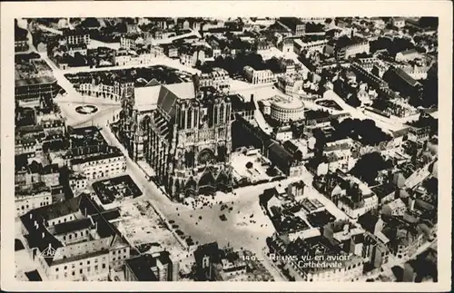 Reims Champagne Ardenne Vue en avion Cathedrale / Reims /Arrond. de Reims