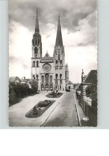 Chartres Eure et Loir La Cathedrale Facade / Chartres /Arrond. de Chartres