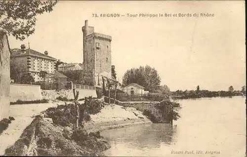 Avignon Vaucluse Tour Philippe le Bei Bords du Rhone / Avignon /Arrond. d Avignon