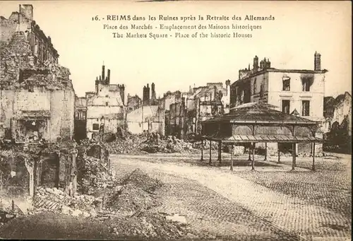 Reims Champagne Ardenne Ruines apres la Retraite des Allemands / Reims /Arrond. de Reims