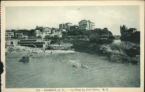 Biarritz Pyrenees Atlantiques la Plage du Port Vieux / Biarritz /Arrond. de Bayonne