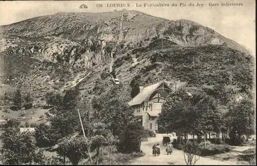 Lourdes Hautes Pyrenees le Funieulaire du Pic du Jer / Lourdes /Arrond. d Argeles-Gazost