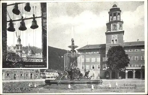 Salzburg Oesterreich Residenzbrunnen Glockenspiel / Salzburg /Salzburg und Umgebung