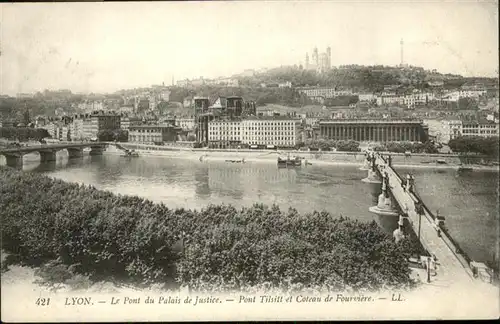 Lyon Pont du Palais Justice Pont Tilsitt Coteau 