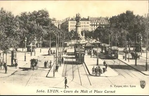 Lyon place Carnot Strassenbahn Kutsche 