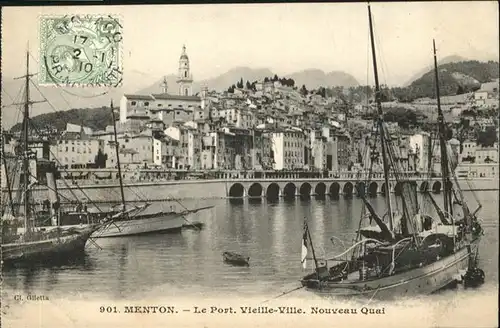 Menton Port Vieille Ville Nouveau QuaiSchiff