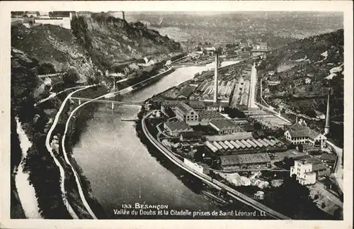 Besancon Citadelle Saint Leonard Bruecke Fliegeraufnahme 