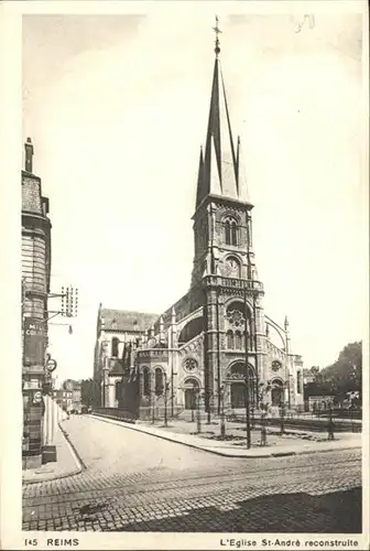 Reims Champagne Ardenne Eglise St--Andre reconstruite / Reims /Arrond. de Reims