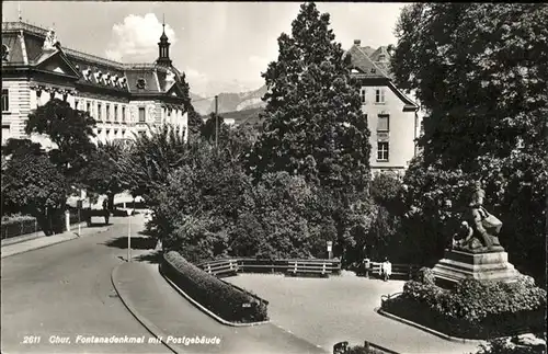 Chur GR Fontana Denkmal  Postgebaeude / Chur /Bz. Plessur