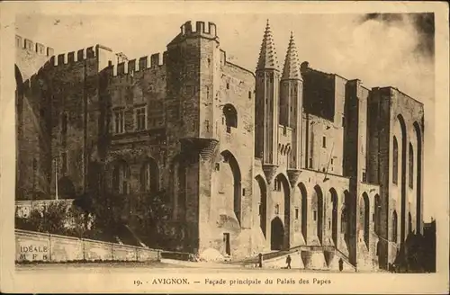 Avignon Vaucluse Facade principale du Palais des Papes / Avignon /Arrond. d Avignon