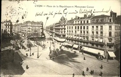 Lyon France Place Republique Monument Carnot Strassenbahn / Lyon /Arrond. de Lyon
