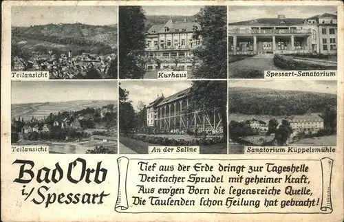 Bad Orb Kurhaus Sanatorium Kueppelsmuehle Saline / Bad Orb /Main-Kinzig-Kreis LKR