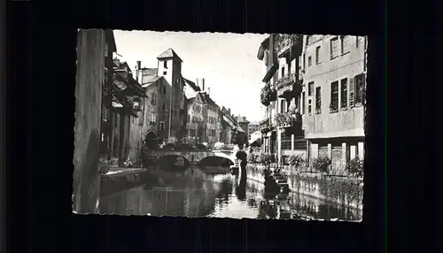 Annecy Haute-Savoie Canal du Thiou la Tour Pont Morens / Annecy /Arrond. d Annecy