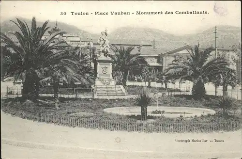 Toulon Var Place Vauban Monument Combattants / Toulon /Arrond. de Toulon