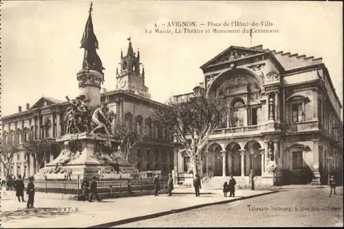 Avignon Vaucluse Avignon Place Hotel de Ville Mauie Theatre Monument Centenaire * / Avignon /Arrond. d Avignon