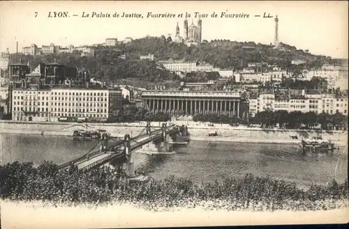 Lyon France Lyon Tour Fourviere Palais Justice Justizpalast * / Lyon /Arrond. de Lyon