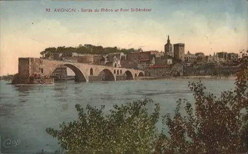 Avignon Vaucluse Avignon Bords Rhone Pont St. Benezet * / Avignon /Arrond. d Avignon