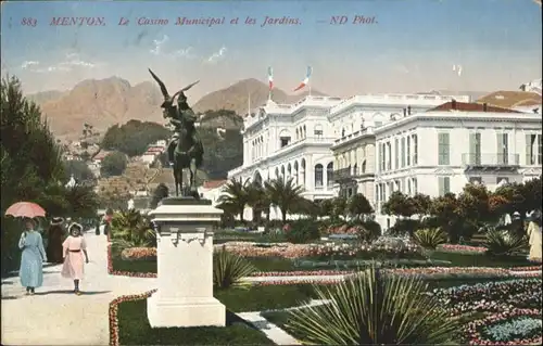 Menton Alpes Maritimes Menton Casino Municipal Jardin x / Menton /Arrond. de Nice