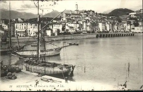 Menton Alpes Maritimes Menton Schiff Bruecke x / Menton /Arrond. de Nice