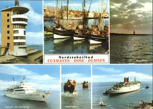 Cuxhaven Nordseebad Cuxhaven Radarturm Schiff Wattenfahrt Hafen * / Cuxhaven /Cuxhaven LKR