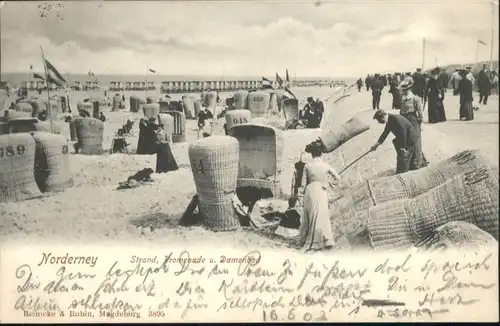 Norderney Nordseebad Norderney Strand Prmoenade Damenbad x / Norderney /Aurich LKR