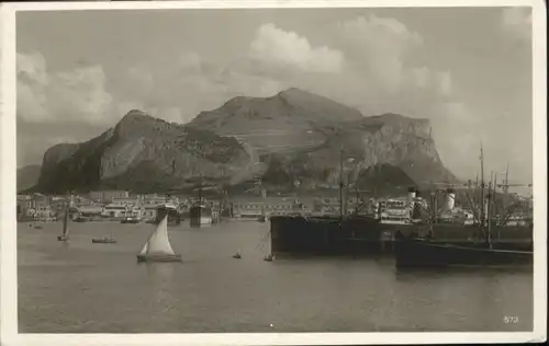 Palermo California Palermo Hafen Monte Pellegrino Schiff x / Palermo /