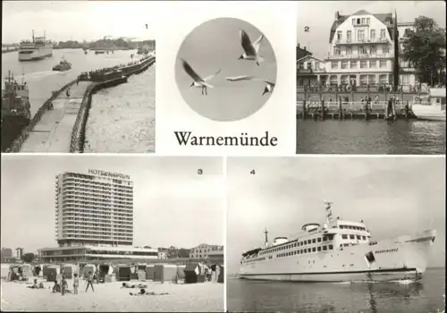 Warnemuende Ostseebad Warnemuende Faehrschiff Warnemuende Cafe Bar Atlantic Interhotel Neptun x / Rostock /Rostock Stadtkreis