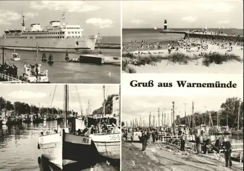 Warnemuende Ostseebad Warnemuende Faehrschiff Warnemuende Boote Hafen x / Rostock /Rostock Stadtkreis
