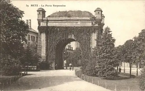 hw05237 Metz Moselle Lothringen Porte Serpenoise Kategorie. Metz Alte Ansichtskarten