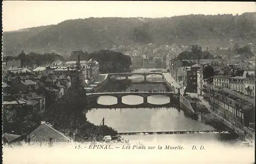 Epinal Ponts sur la Moselle Bruecke Kat. Epinal