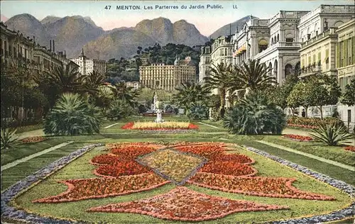 Menton Parterres Jardin Public Kat. Menton