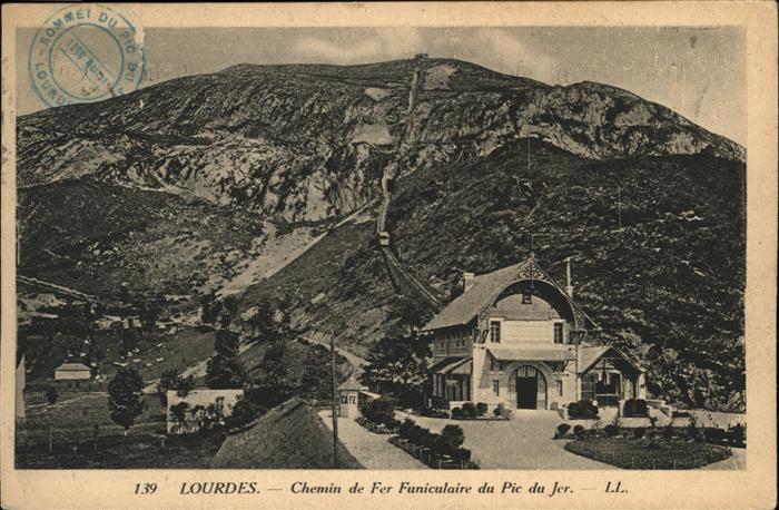 Lourdes Chemin De Fer Funiculaire Du Pic Du Jer Kat Lourdes Nr Hw Oldthing Ansichtskarten Hautes Pyrenees