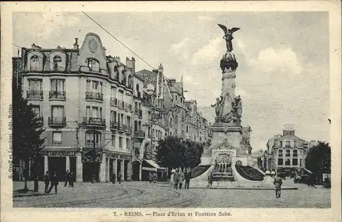 Reims Place Erlon Fontaine Sube Kat. Reims