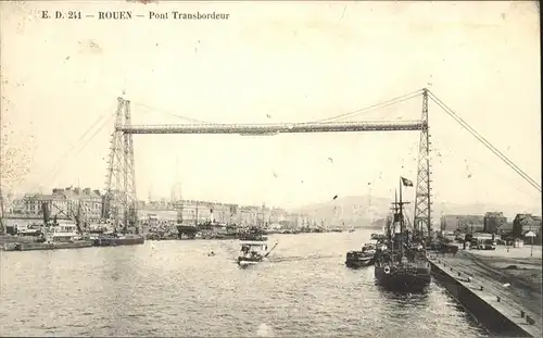 Rouen Pont Transbordeur Schiff Kat. Rouen