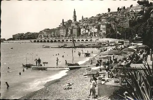 Menton Plage de l Hotel des Anglais Kat. Menton