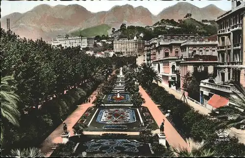 Menton Vue Generale des Jardins Hotels de Sainte Agnes Kat. Menton