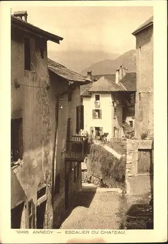 hw10362 Annecy Haute-Savoie Escalier Chateau Kategorie. Annecy Alte Ansichtskarten