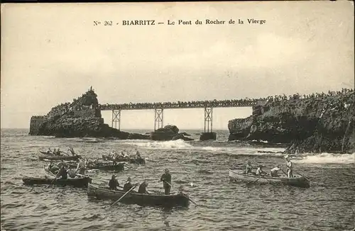Biarritz Pont Rocher de la Vierge Schiff Kat. Biarritz