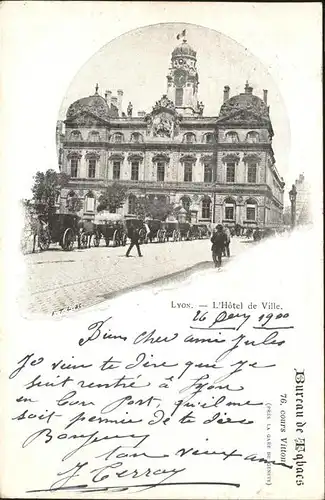 Lyon Hotel de Ville Kutsche Kat. Lyon