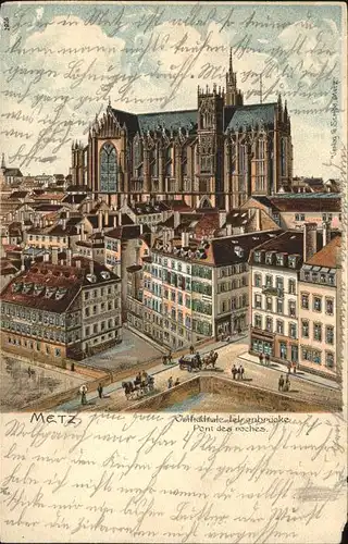 hw14180 Metz Moselle Lothringen Cathedrale Felsenbruecke Kutsche Kategorie. Metz Alte Ansichtskarten
