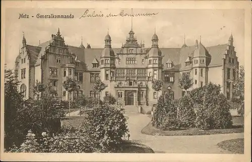 hw14859 Metz Moselle Lothringen Generalkommando Kategorie. Metz Alte Ansichtskarten