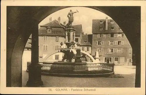 Colmar Fontaine Schwendi Kat. Colmar