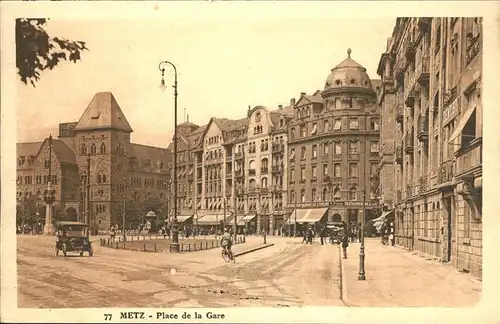 hw15418 Metz Moselle Lothringen Place de la Gare Kategorie. Metz Alte Ansichtskarten