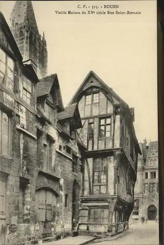 Rouen Vieille Maison Rue St. Romain Kat. Rouen