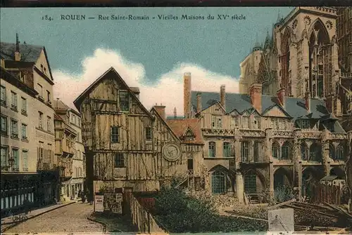 Rouen Rue Saint-Romain Vieille Maison Kat. Rouen