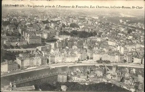 Lyon St-Claier Chartreux Flugaufnahme Kat. Lyon